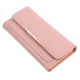 IMIKEYA Damen Geldbörse im Clutch Design PU mit Reißverschluss und Kartenfächern Kompakt für Reisen und Alltag