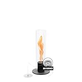 höfats - Spin 900 Schwarz NEUES Modell mit verlängerter Brenndauer Dank innovativer Brenntechnologie - flüssig Bioethanolkamin, Edelstahl Tischfeuer, wärmender Tischkamin für Indoor und Outdoor