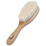 PARSA Beauty Baby Haarpflegebürste mit Ziegenhaar – Baby Haarbürste aus FSC®-Zertifizierten Buchenholz – Babybürste für die Pflege von feinem Babyhaar – Baby bürste