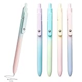 Générique Gelschreiber für Journaling, feine Spitze, 0,7 mm, flüssiges Schreiben, 5 Stück, einziehbar, mit präziser Spitze und Clip, für Schule, Büro, Zuhause