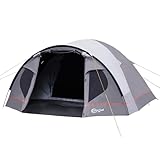PORTAL Blackout Zelt 3-4 Perosonen mit Vorzelt Camping Kuppelzelt 4000mm wasserdicht Familienzelt Festivalzelt Outdoor für Camping Reise Grau