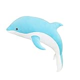 Uposao 50CM Delphin Kuscheltier Niedliche Stofftier Plüschtier Delphin Süße Cartoon Kuschelkissen Weiche Gefüllte Plüsch Puppe Geburtstagsgeschenk Tierspielzeug für Kinder Jungen Mädchen,Blau