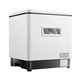 Tischgeschirrspüle, Mini Spülmaschine Tischgeschirrspüler freistehen, 360° Wasser Rotationsspritze, 70℃ Hohe Temperatur, 12 Liter Wassertank, für 6 Bestecksätze