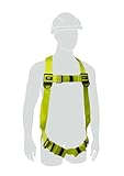 MILLER by Honeywell H100 Sicherheitsgurt, 1-Punkt-Gurt, Universalgröße, leicht (0,8 kg), passende Brust- und Beinschnallen, D-Ring aus Stahl, belastbar bis 140 kg, Gelb, 1036293