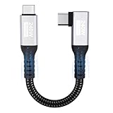USB C Datenkabel Kurz,USB C Kabel Winkel 20CM,20Gbps/240W/5K@60Hz USB 3.2 Gen2×2,USB C auf US B C 90 Grad PD3.1 4K@144Hz Videokabel für iPhone 16/Plus/Pro/Pro Max/iPhone 15/MacBook Pro/iPad Pro,PSSD