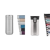 Contigo Luxe Autoseal Thermobecher, Edelstahl-Reisebecher, Isolierflasche,470 ml & Pinnacle Autoseal Thermobecher, Edelstahl-Reisebecher, Isolierbecher, auslaufsicher, Kaffeebecher to Go