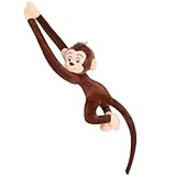 Gxdamxz AFFE Kuscheltier Hängende, Plüschtier Interaktive für Mädchen & Jungen, Braun, 60cm