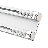 Doppelte Gardinenstangen zur Deckenmontage, 4 m, strapazierfähig, Raumteiler, Schienen-Set, ideal für Büro und Wohnzimmer, erhältlich in Weiß, 9,8 m