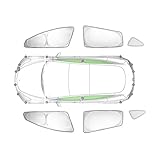 Generisch Auto-Sonnenschutz, silberbeschichteter Stoff, Sonnenschutz für Tesla für Modell 3 Y 2020–2023, Sichtschutz für Seitenfenster, Sonnenschutzrollo, Autofensterrollos (Heckscheibe Y)