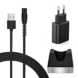 5 V Rasierer Basis Ladegerät kompatibel mit Philips Norelco QP2724 QP2834 QP1324 MG5910 MG7910 MG9510 MG9520 PQ888 Netzkabel für Bartschneider Ladeständer Ersatzteile