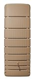 4rain Slim Wandtank Regentonne 650 Liter Taupe - Regentonne, Wassertank, Fass, Regenfass, Regenwassertonne, Regenwassertank, Wasserbehälter, Wassertonne, Wasserfass, Wassertonnen für Garten