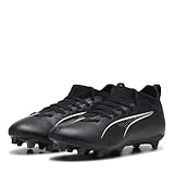 PUMA Unisex Kinder Ultra 5 Match Fg/Ag Jr Soccer Shoe, Puma Black Puma White, 37 EU