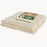 allnatura Lyovita Lyocell leichte Ganzjahresdecke 135x200 cm – atmungsaktive Bettdecke für milde Nächte – Feuchtigkeitsregulierende Steppdecke 100% Lyocell/Tencel – Allergikerfreundlich & waschbar