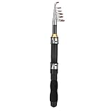 Angelrute Tragbare Kleine Short Sea Pole Mini Sea Fishing Werkzeuge Teleskop Angelrute für Reise Meerwasser Süßwasser Bass Forelle Angeln(1.5m)