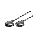 Goobay 11762 Scart Kabel / Audio-/Videokabel / Scartstecker (21-Pin) auf Scartstecker (21-Pin) / Vernickelt / 0,6 Meter