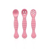 3er Babylöffel,Baby Lernlöffel Set,Silikon-Baby-Löffel,Esslernlöffel Weich Flexibel Kinder Besteck BPA-frei,Fütterlöffel und Zahnungshilfe, ideal für die Selbstfütterung und Led Weaning