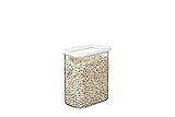 Mepal Transparente Vorratsdosen mit Deckel - Lebensmittelbehälter Rechteckige - Küchenorganizer & Aufbewahrungsbox aus Kunststoff - Vorratsbehälter Luftdicht & Stapelbar - 1500 ml - White