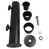 Pumixiy Schirmständer aus Edelstahl für den Außenbereich mit 3 PVC-Hülsen Gartenschirm-Befestigungshalterung Sichere Montage auf Holzgranit- oder Zementoberflächen