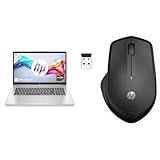HP Laptop mit 17,3' FHD Display, AMD Ryzen 5 7520U, 16GB DDR5 RAM, 512 GB SSD, AMD Radeon-Grafik, Windows 11, QWERTZ, Silber 280 Silent Wireless Maus, Schwarz