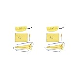 2 Set mit 4 Stück/Set Saxophon-Reinigungsset, Saxophon-Reinigungstuch, Mundstück, Bürste, Schraubendreher