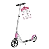 HUDORA BigWheel Pure Scooter - Stabiler Aluminium-Roller mit Ständer - Höhenverstellbarer & zusammenklappbarer Cityroller für bis zu 100kg - Tretroller für Jugendliche und Erwachsene
