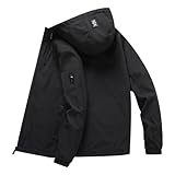 MODSGUE Herren Outdoorjacke Wasserdicht Windjacke Leicht Wanderjacke Atmungsaktiv Funktionsjacke Elegant Softshell Übergangsjacke