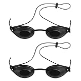 Guyode 2 Stück Solarium Brille Laserschutzbrille, Schutzbrille Rotlichtlampe, Infrarotlampe UV Schutzbrille für Therapie, Augenschutz Solarium für Schönheitsbehandlungen und Bräunungsschutz im Freien