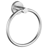 Handtuchring, Badezimmer-Hardware-Zubehör, wandmontierter Handtuchring, einfacher runder Handtuchhalter aus Edelstahl, für Bad und Küche Gebürstetes Nickel