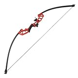 surwolf 30/40/45/50 lb.verstellbar Split-Langbogen 51” Takedown-Jagdrecurvebogen Bogenschießen-Recurvebogen-Set Jagdbogen für Erwachsene/Rechtshänder (rot-Bogen, 40lb)