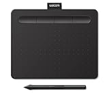 Wacom Intuos Small Zeichentablett - Tablet zum Zeichnen & zur Fotobearbeitung mit druckempfindlichem Stift schwarz - Ideal für Home-Office & E-Learning