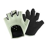 EUYueli 1 Paar Gewichtstraining-Handschuhe, Handflächenschutz, Silikon, rutschfest, Fünf-Finger-Workout-Handschuhe für Radfahren, Fitness, Übungen