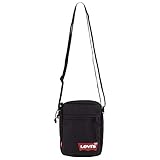 Levi's Men's Mini Crossbody Solid (Red Batwing) Cross Bag, Regular Black, One Size