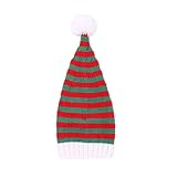 Generisch Baby Turban Mädchen 1 Jahr Red and Green Stripes Grid Warm Hat Christmas Hat Vater Kappe Partnerlook (Green, One Size)