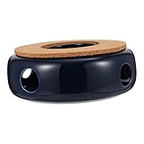 FONDOTIN 1Stück Teewärmer aus Keramik Hohl Design für Teekannen und Glaskannen rutschfeste Unterseite zum Warmhalten von Tee und Speisen Wohnzimmer