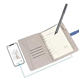 Smart Pen Notebook Set, 3 IN1 Digital Smart Pen mit Bluetooth Notebook, Echtzeit Synchronisation Zum Telefon, OCR Textkonvertierung für Studenten und Fachkräfte funktioniert mit (Black) (Blue)