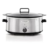 Crockpot Schnellkochtopf | 6,5 l (über 8 Personen) | Behälter geeignet für starkes Feuer zum Schmoren von Fleisch und Gemüse | Edelstahl [CSC086X]