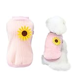 YAODHAOD Hundepullover, Hundekleidung, Plüsch, weich, dick, warm, für Winter, Hunde, Katzen, Aprikose (Rosa, M)