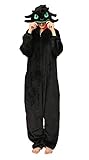 Zhiwei Pyjama Onesie Cosplay Erwachsene Unisex Tiere Kostüm Jumpsuit Plüsch Fasching Karneval Halloween Einteiler Loungewear Damen Herren