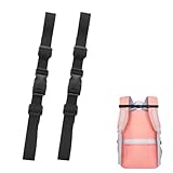 Verstellbarer Brustgurt für Rucksack und Schulranzen, 2 Stück Schnellverschluss Rucksackgurt, Nylon Rucksackriemen Brustgurt mit Schnalle Heavy Duty Schultergurte für Rucksack Schulranzen Wandern