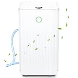 Luftentfeuchter - 12L/24h Raumentfeuchter Elektrisch Entfeuchter Wohnung mit Kompressor, Kontinuierliche Entwässerung, Automatische Abtauung, 3 Modi, 24h Timer, Großer Tank 2,2L, Anti-Feuchtigkeit