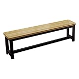 Outdoor-Bank, wetterfeste Metallbank für 2 Personen, rückenfreies Anti-Rost-Design für Veranda, Park, Pool und Hof