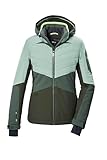 killtec Damen Skijacke/Funktionsjacke mit abzippbarer Kapuze und Schneefang KSW 34 WMN SKI JCKT, hell stahlmint, 40, 41967-000