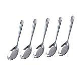 FELTECHELECTR 5St Löffel küche zubehör küchenzubehör Tischbesteck gerschirrset barware sets Kindergeschirr Edelstahlbesteck Portion Küchenbesteck tragbares Geschirr Rostfreier Stahl Silver