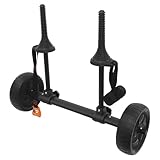 VonVVer Verstellbarer Kajakwagen mit Großrädern, Klappbarer Kanu-Transportwagen bis 45KG, Bootstrailer für Sand & Gras, Einstellbar 6-28cm Breite für Kajaks, Kanus und Paddleboards