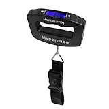 Hypercube Tragbare digitale Reisewaage mit Tara-Funktion, 50 kg, Schwarz