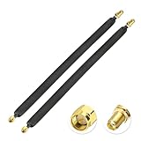 Fenster Koaxialkabel 30CM - Hochleistungs-Flachkabel für 4G LTE und Helium Miner Antennen, SMA Stecker auf SMA Buchse, LoRa-kompatibel, 2er-Pack