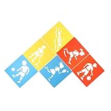 TOYZFRIENDY 6 Stück Sport Zeichenschablonen Teiliges aus Wiederverwendbare Malschablonen mit Fußball Basketball Schwimmen Motiven für Kreatives Malen und Zeichnen Anfänger Geeignet