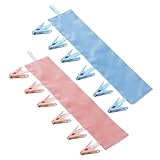 Alipis 2er Set Faltbare Multifunktionale Wäscheklammern Für Socken Tragbarer Wäschetrockner Für Reisen Camping Und Hotelgebrauch Nebelblau Und Rotrosa