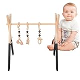 Spielbogen Baby Aus Holz, Faltbarer Neugeborenen Fitnessuhren Spieltrapez Baby Klappbar Baby Spielzeug Für Wohnung Und Kinderzimmer, Fördert Die Motorik, Spielbogen Baby Holz