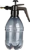 Handsprüher Pumpsprüher Gartenspritze Drucksprüher mit Verstellbarer Messingdüse 1,5 Liter (transparent anthrazit)